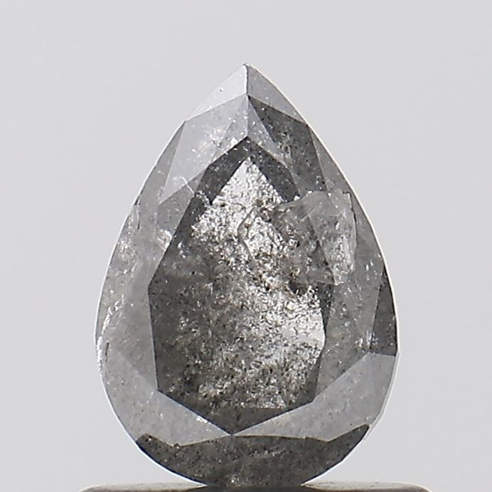 0.89 ct Pear Salt and Pepper Natural Diamond, I3
