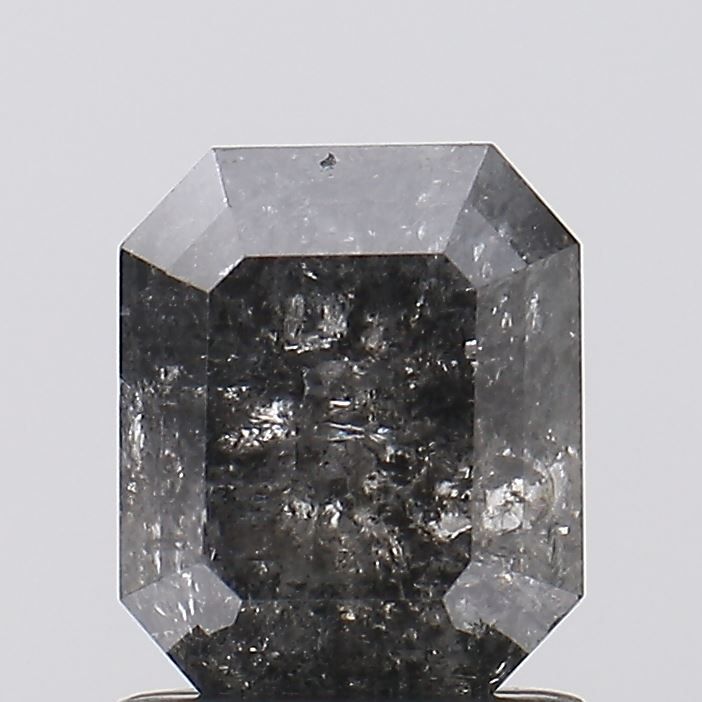 1.43 ct Emerald Salt and Pepper Natural Diamond, I3