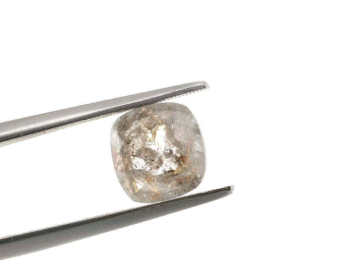 1.99 ct Cushion Salt and Pepper Natural Diamond