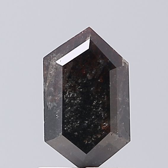 1.01 ct Hexagon Salt and Pepper Natural Diamond, VVS2