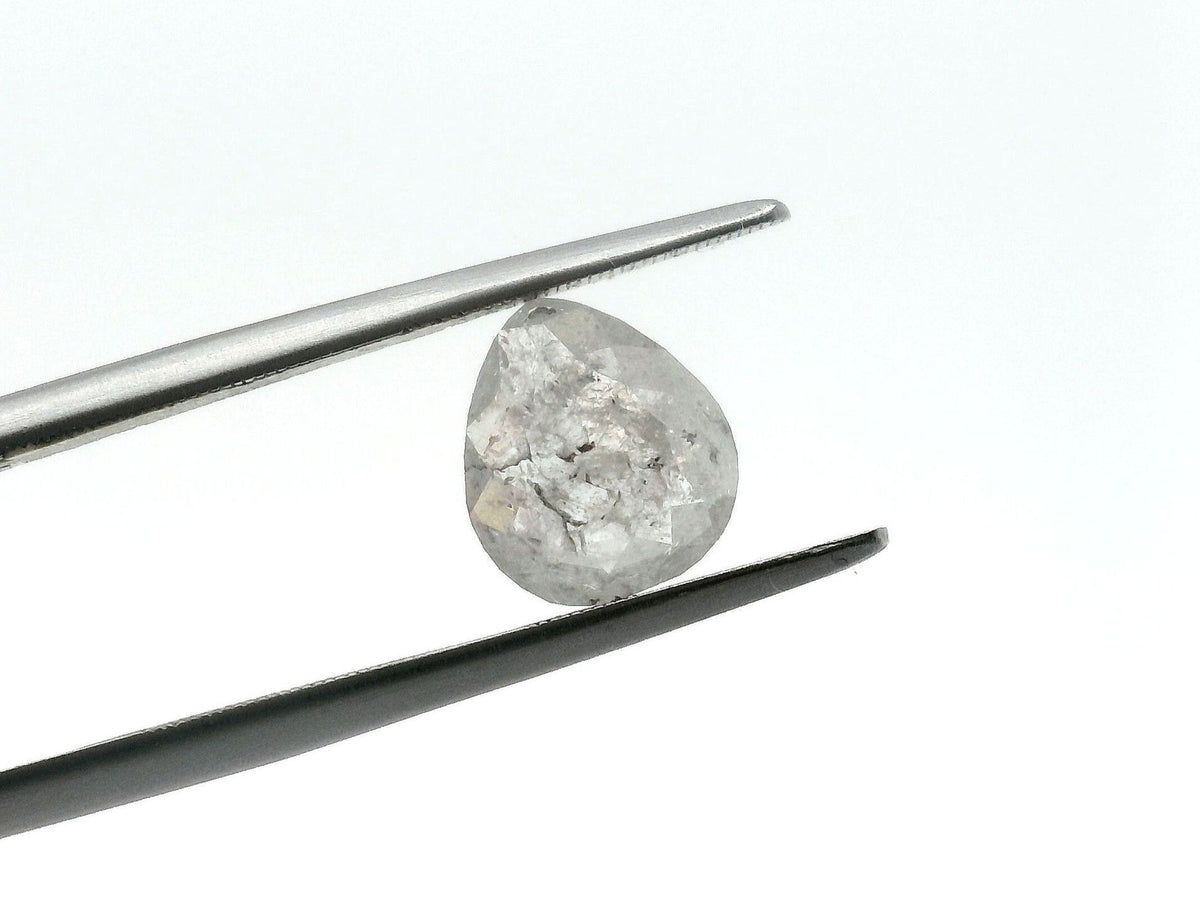 1.95 ct Pear Salt and Pepper Natural Diamond