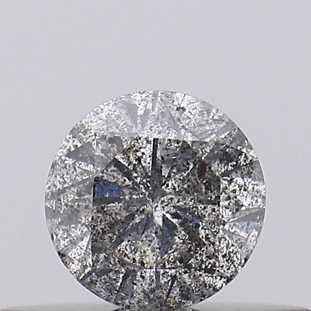 0.24 ct Round Salt and Pepper Natural Diamond, I3