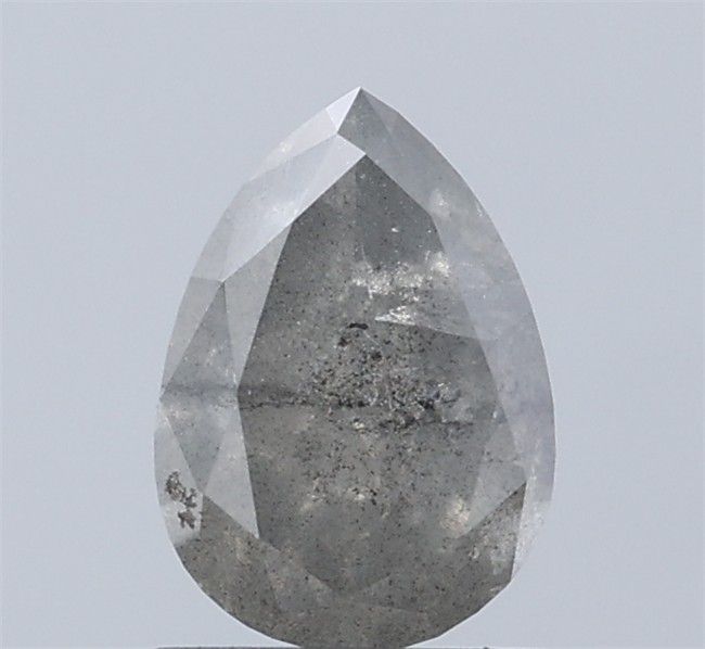 1.42 ct Pear Salt and Pepper Natural Diamond, I3
