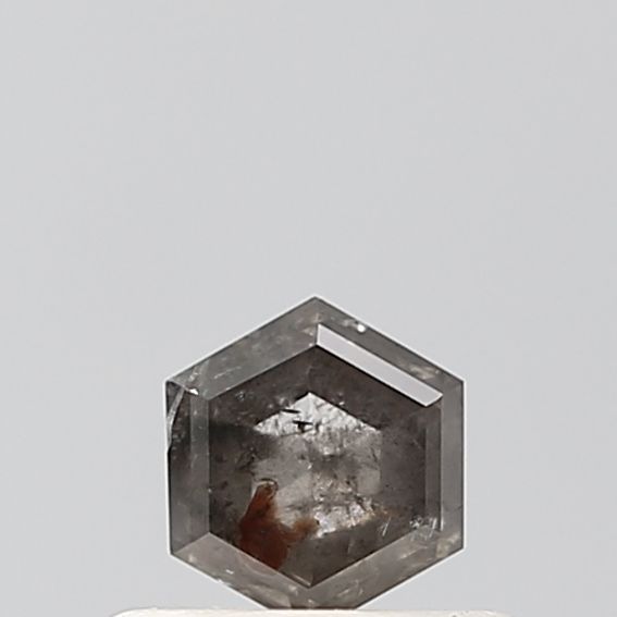 0.31 ct Hexagon Salt and Pepper Natural Diamond, VS1