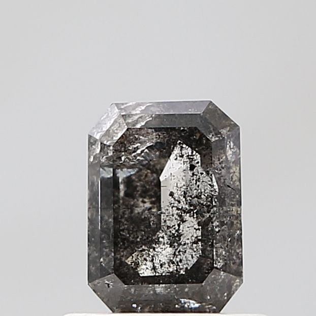 0.98 ct Emerald Salt and Pepper Natural Diamond, VS2
