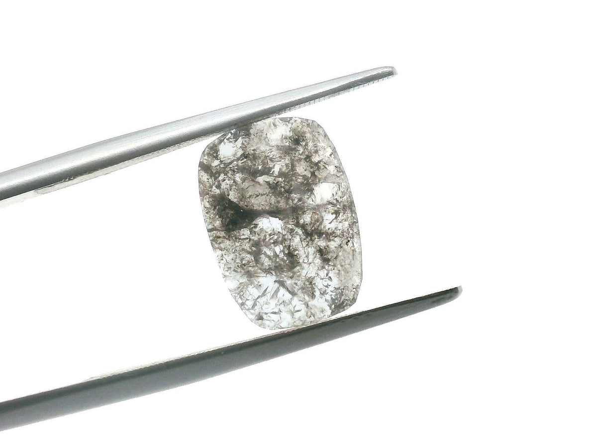 2.03 ct Cushion Salt and Pepper Natural Diamond