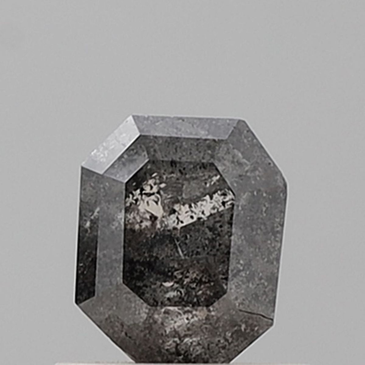 0.92 ct Emerald Salt and Pepper Natural Diamond, VS2
