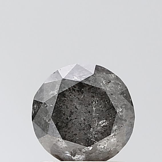 1.47 ct Round Salt and Pepper Natural Diamond, VS1