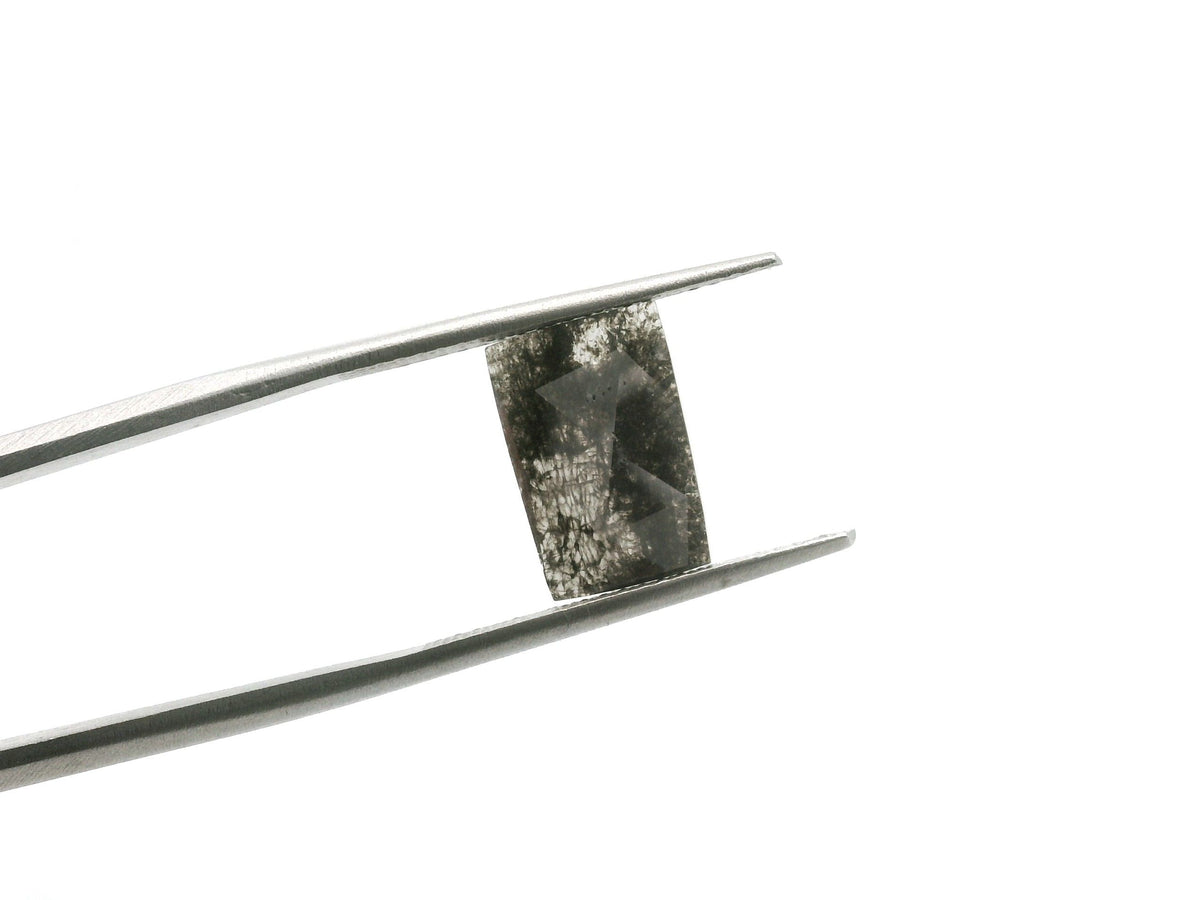 1.36 ct Emerald Salt and Pepper Natural Diamond