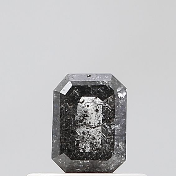 0.44 ct Emerald Salt and Pepper Natural Diamond, VS2
