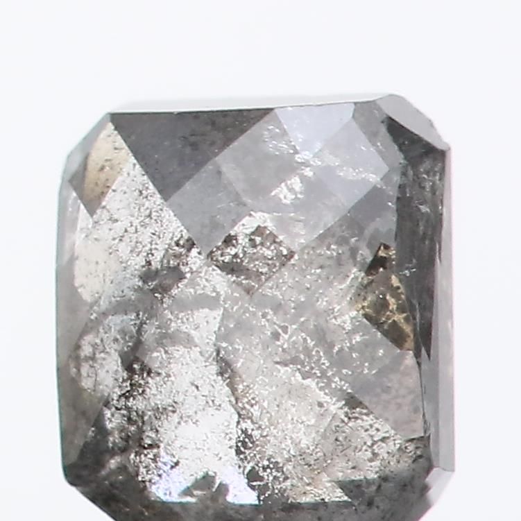0.61 ct Square Salt and Pepper Natural Diamond, I3