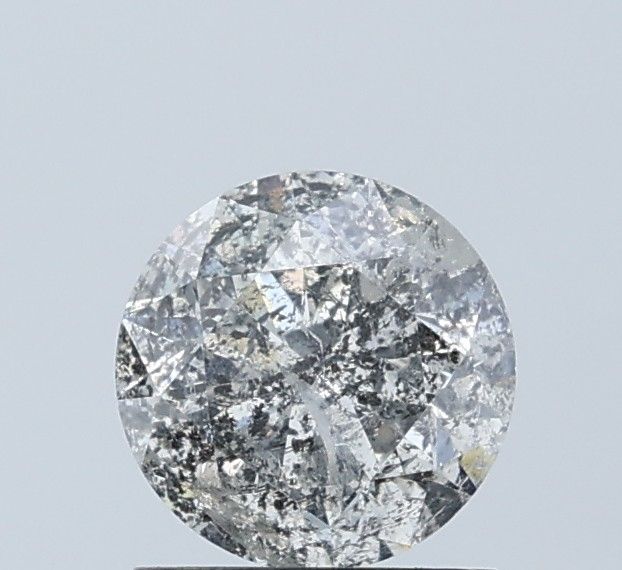 1.07 ct Round Salt and Pepper Natural Diamond, I3
