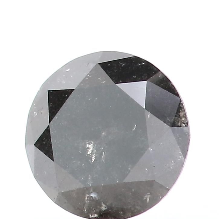 0.71 ct Round Salt and Pepper Natural Diamond, I3
