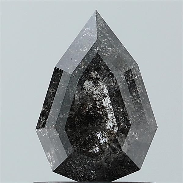0.94 ct Pear Salt and Pepper Natural Diamond, I3