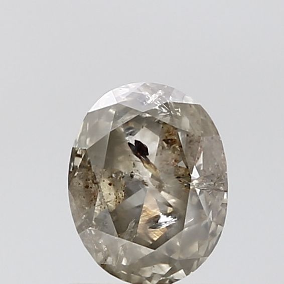 1.22 ct Oval Salt and Pepper Natural Diamond, VVS2