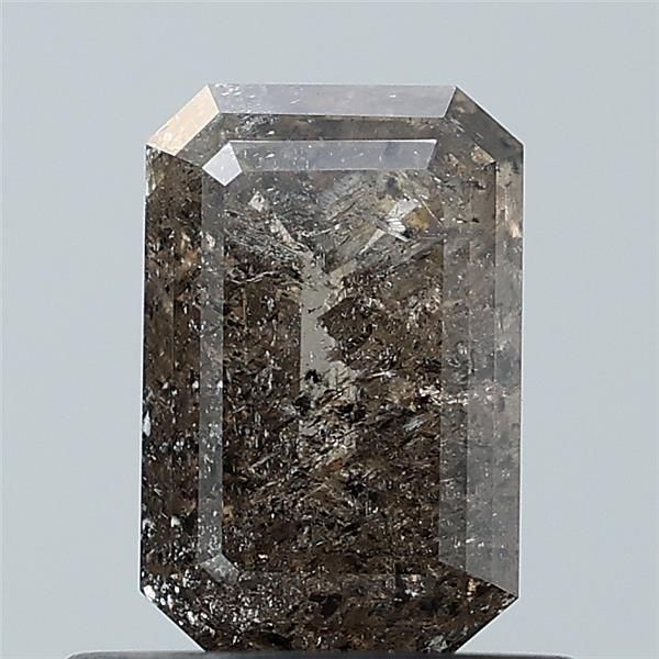 0.96 ct Emerald Salt and Pepper Natural Diamond, I3