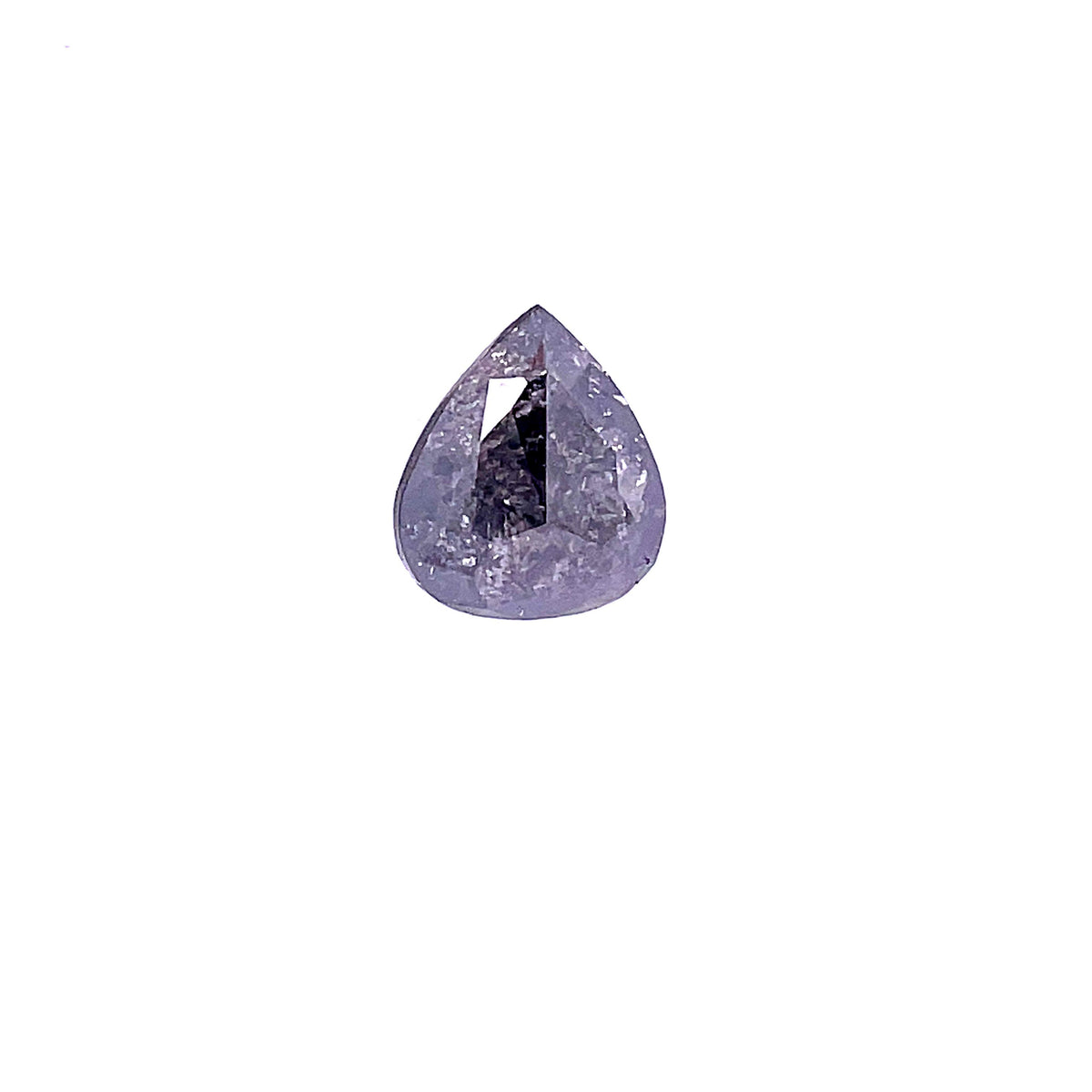 3.00 ct Pear Salt and Pepper Natural Diamond