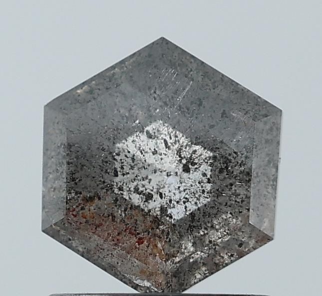 1.11 ct Hexagon Salt and Pepper Natural Diamond, I3