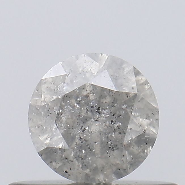 0.37 ct Round Salt and Pepper Natural Diamond, I3