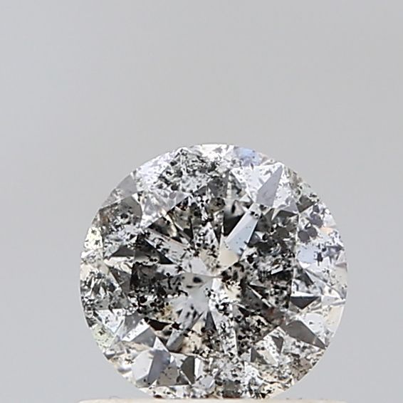 0.62 ct Round Salt and Pepper Natural Diamond, VVS2
