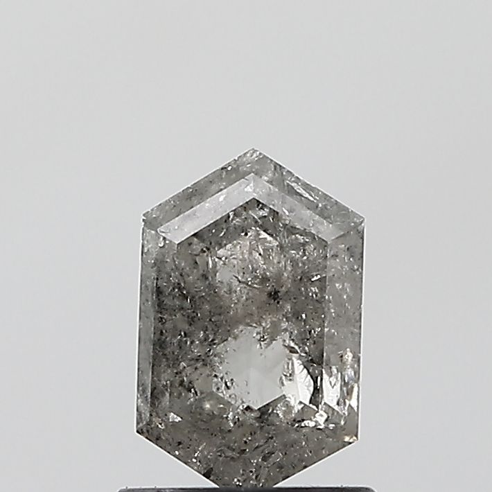 0.92 ct Hexagon Salt and Pepper Natural Diamond, VVS2