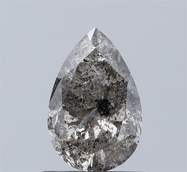1.11 ct Pear Salt and Pepper Natural Diamond, I3
