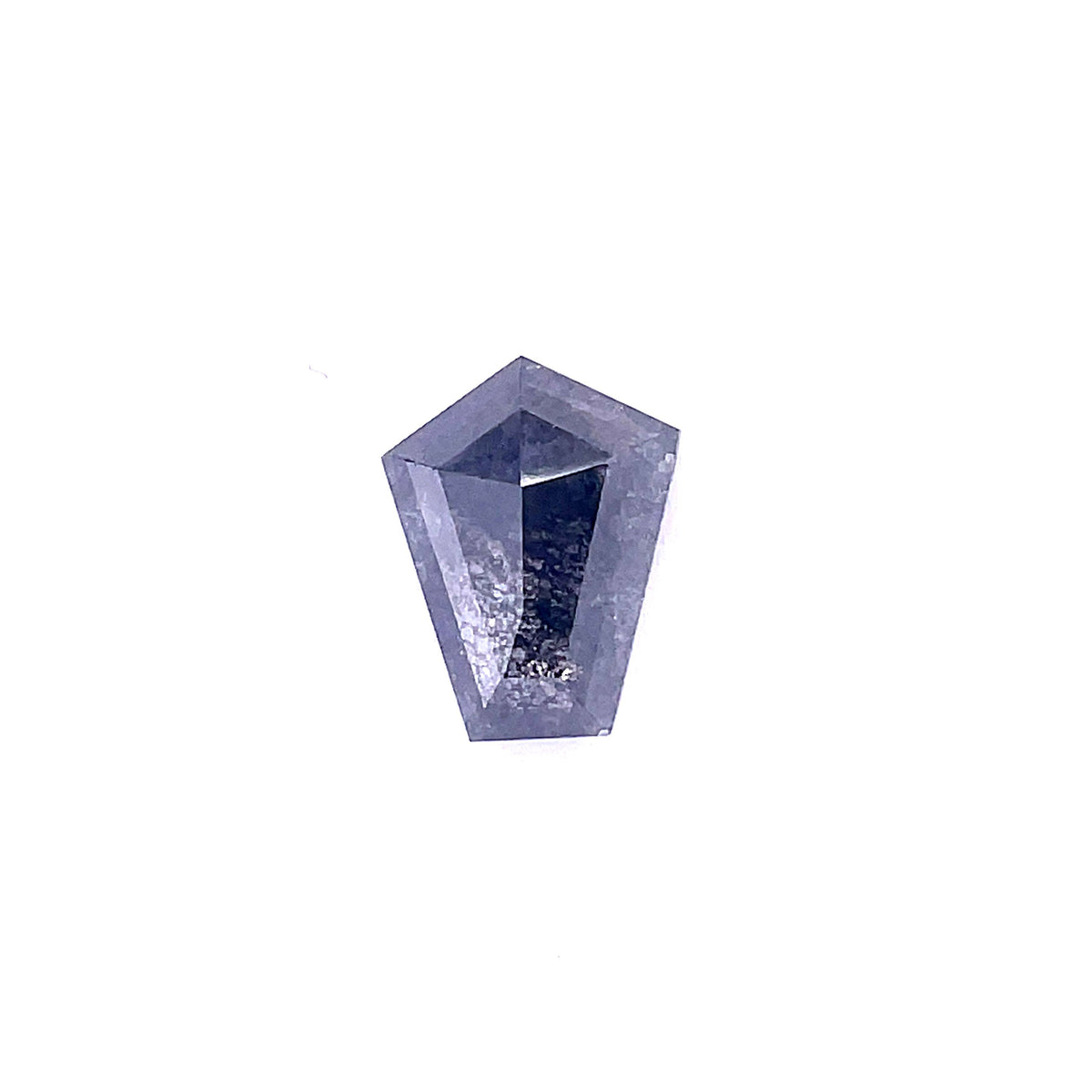 3.76 ct Shield Salt and Pepper Natural Diamond