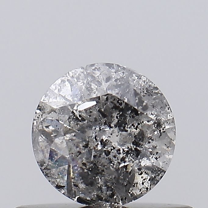 0.39 ct Round Salt and Pepper Natural Diamond, I3