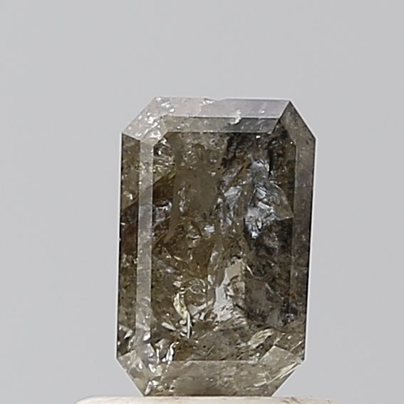 0.74 ct Emerald Salt and Pepper Natural Diamond, VVS2