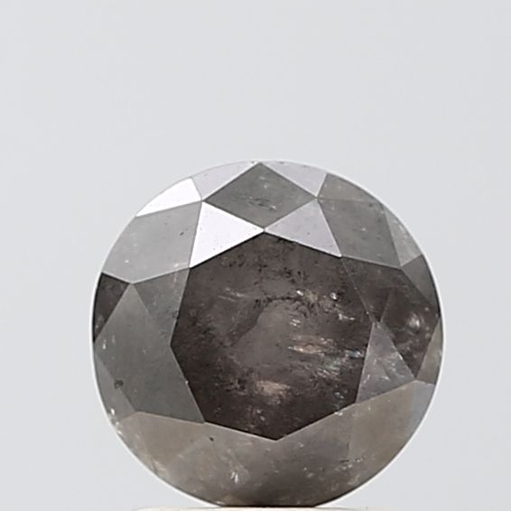 1.68 ct Round Salt and Pepper Natural Diamond, VVS2