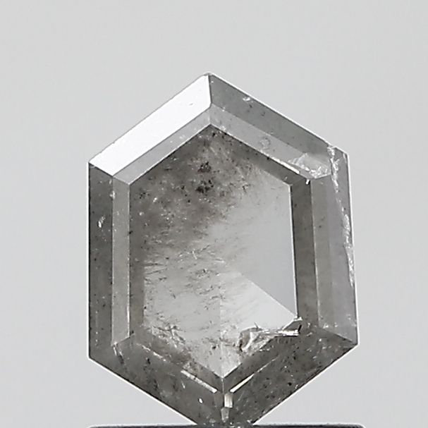 0.91 ct Hexagon Salt and Pepper Natural Diamond, VS1
