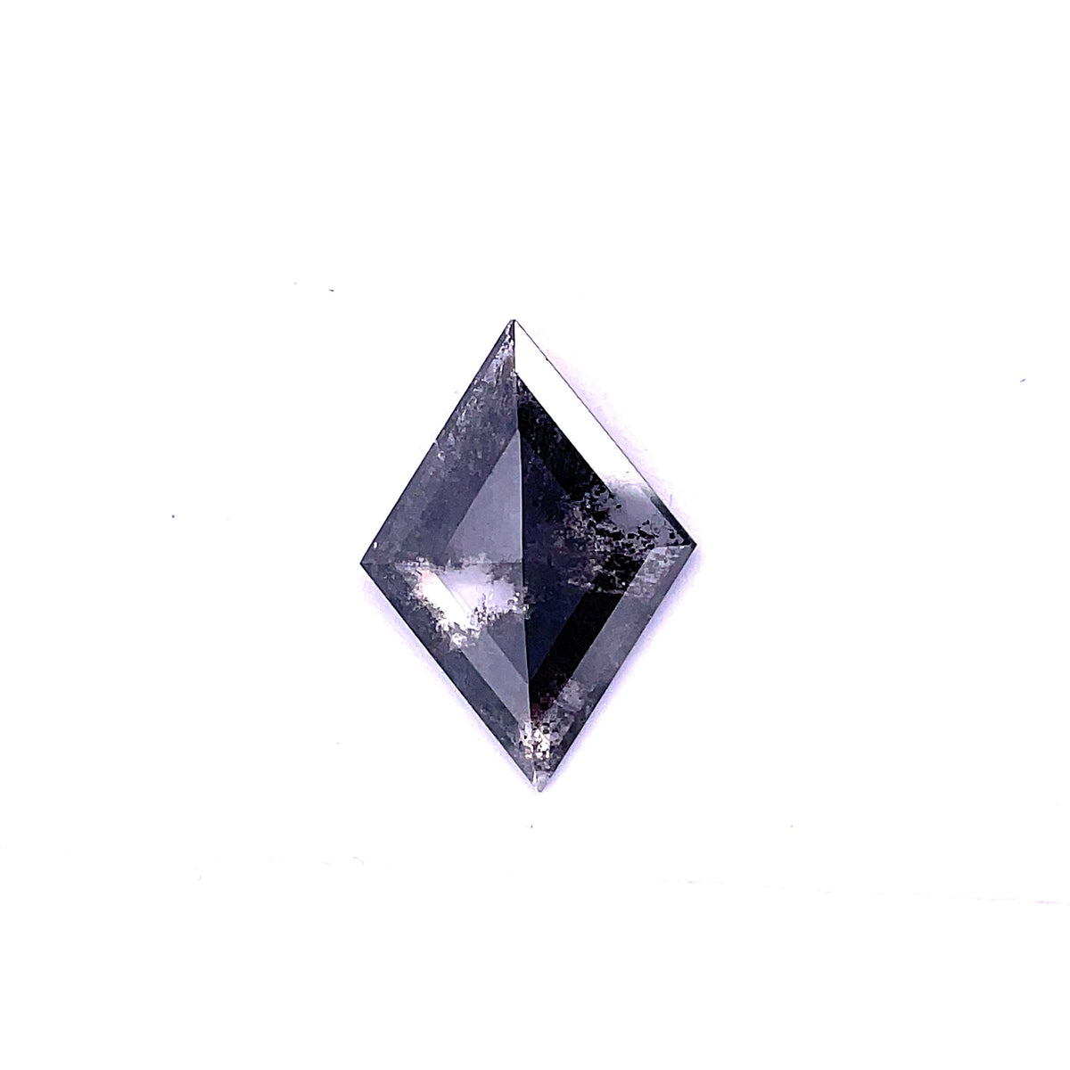 3.84 ct Lozenge Salt and Pepper Natural Diamond