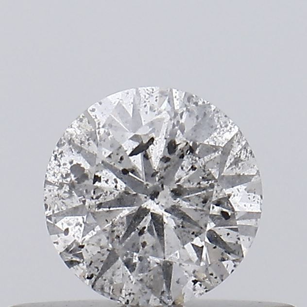 0.34 ct Round Salt and Pepper Natural Diamond, I3