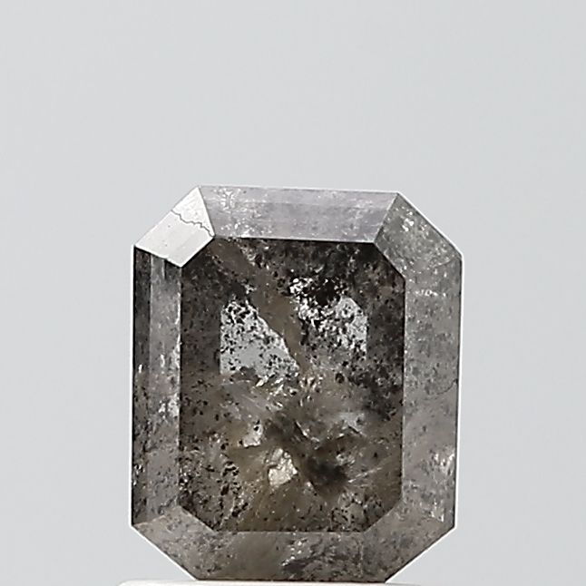 1.55 ct Emerald Salt and Pepper Natural Diamond, VS1