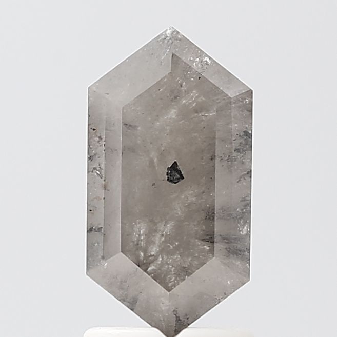 1.63 ct Hexagon Salt and Pepper Natural Diamond, VVS2