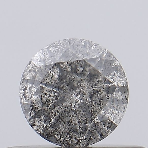 0.30 ct Round Salt and Pepper Natural Diamond, I3