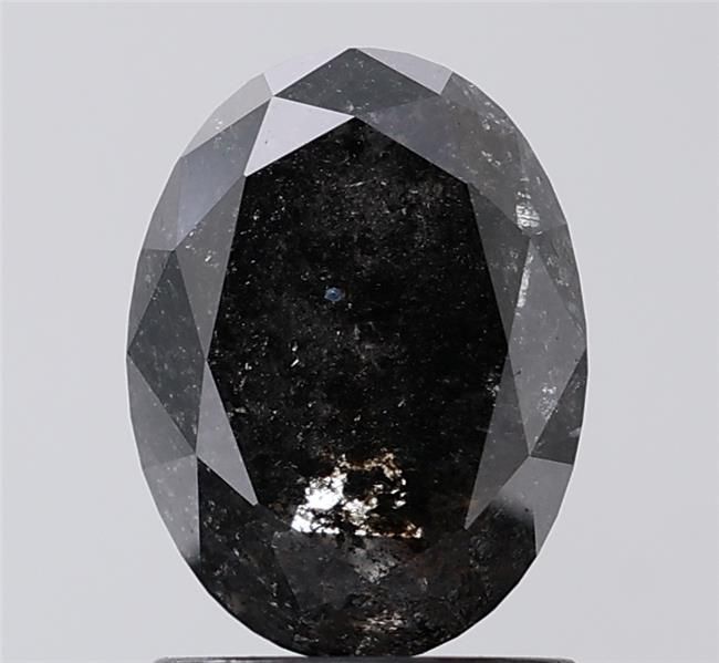 1.98 ct Oval Salt and Pepper Natural Diamond, I3