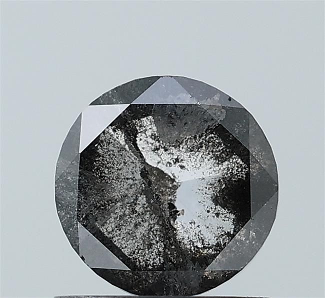 0.93 ct Rose Cut Salt and Pepper Natural Diamond, I3
