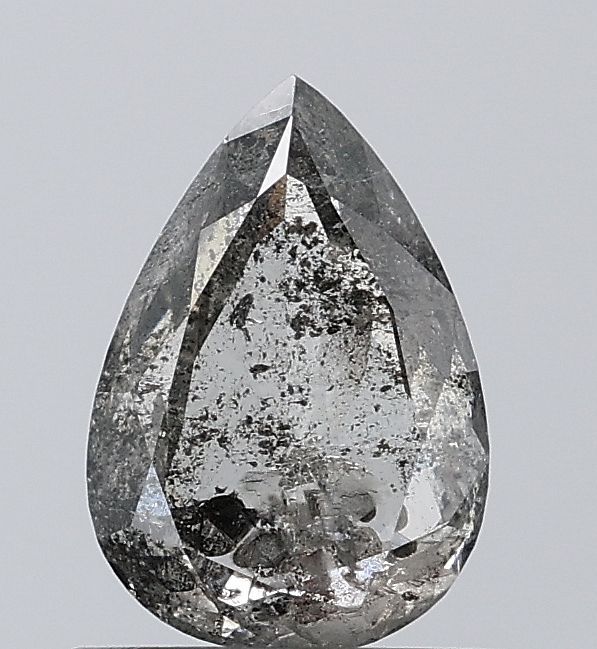 0.90 ct Pear Salt and Pepper Natural Diamond, VVS2