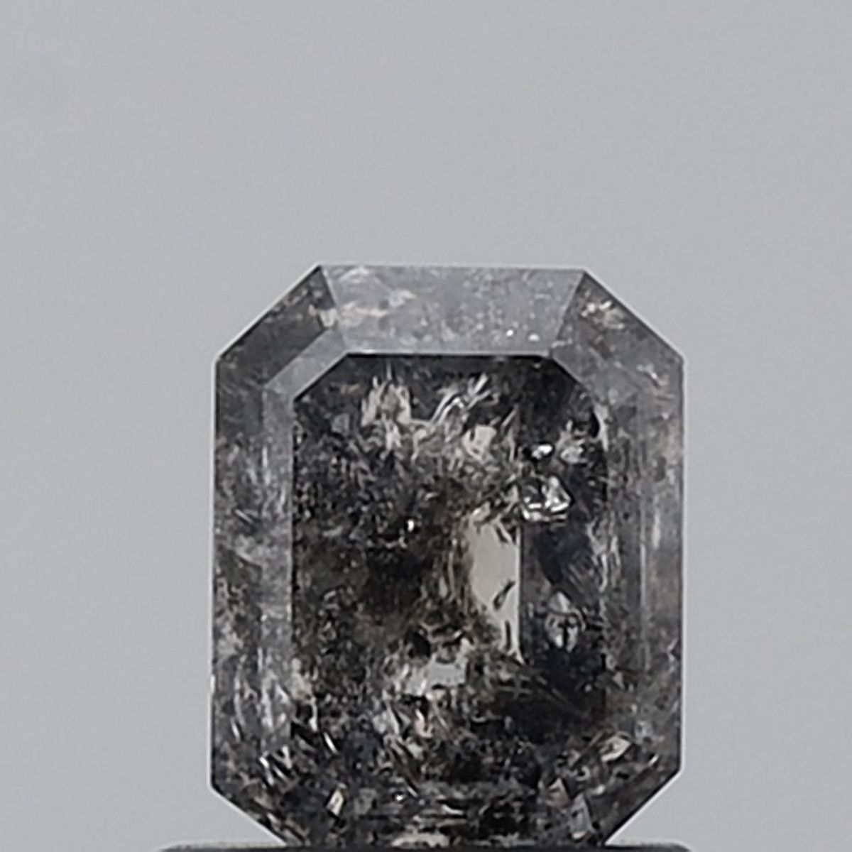 0.91 ct Emerald Salt and Pepper Natural Diamond, VVS2