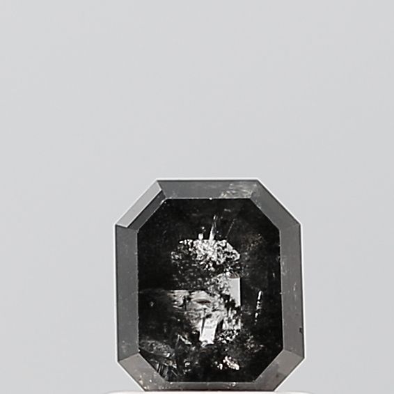 0.70 ct Emerald Salt and Pepper Natural Diamond, VVS2