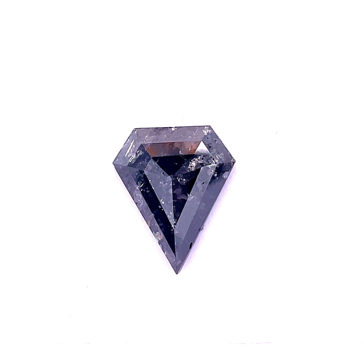 3.14 ct Shield Salt and Pepper Natural Diamond