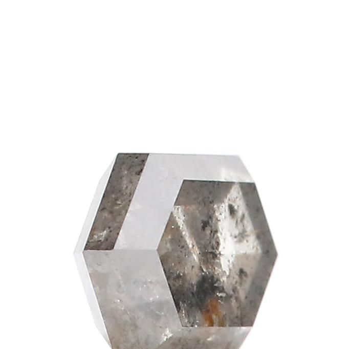 0.74 ct Hexagon Salt and Pepper Natural Diamond, I3