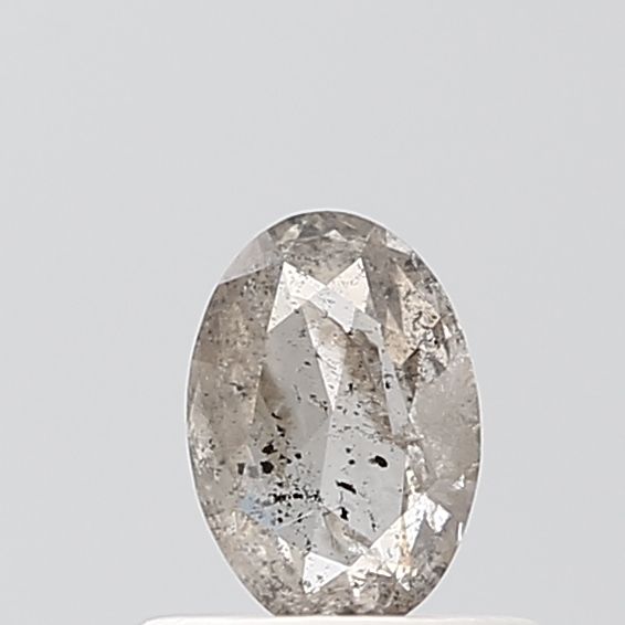0.39 ct Oval Salt and Pepper Natural Diamond, VVS2