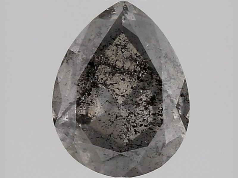 1.31 ct Pear Salt and Pepper Natural Diamond