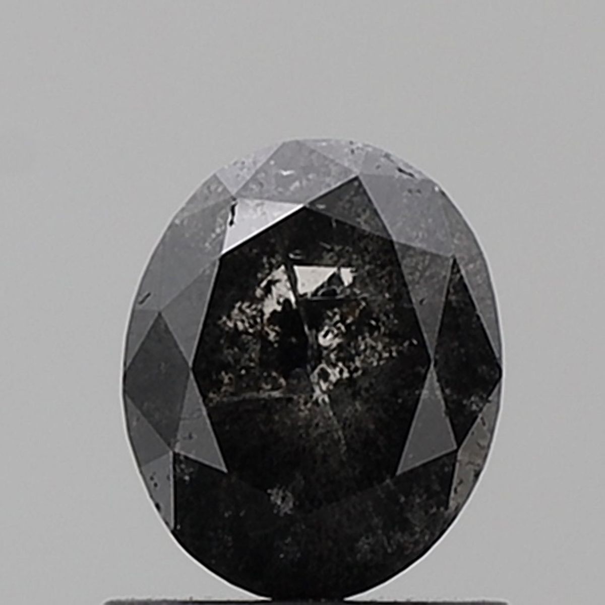 1.18 ct Oval Salt and Pepper Natural Diamond, VS2