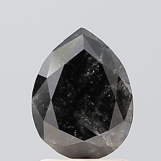1.36 ct Pear Salt and Pepper Natural Diamond, VVS2