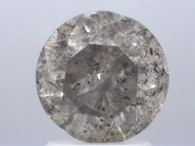 2.32 ct Round Salt and Pepper Natural Diamond