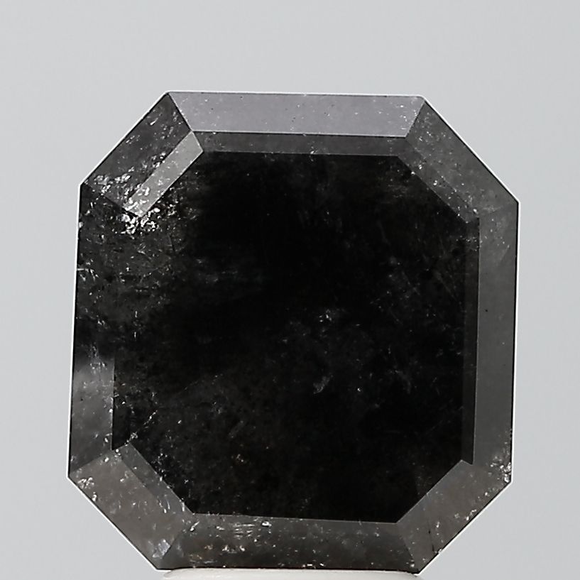 4.93 ct Emerald Salt and Pepper Natural Diamond, VS1