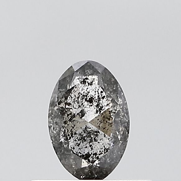 0.44 ct Oval Salt and Pepper Natural Diamond, VVS2